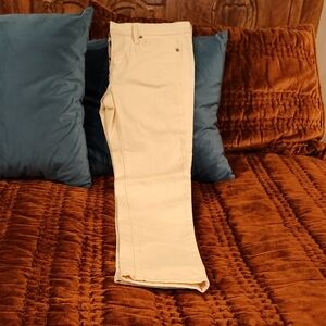 LOFT Women's Straight Leg Cream Jeans